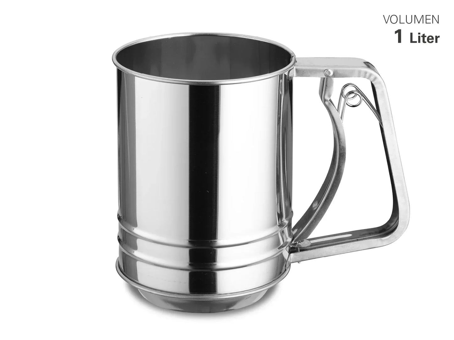 Meelzeef Drievoudig Karl Weis 1000ml RVS | Bloem & Suiker Zeef - Dahomy.nl