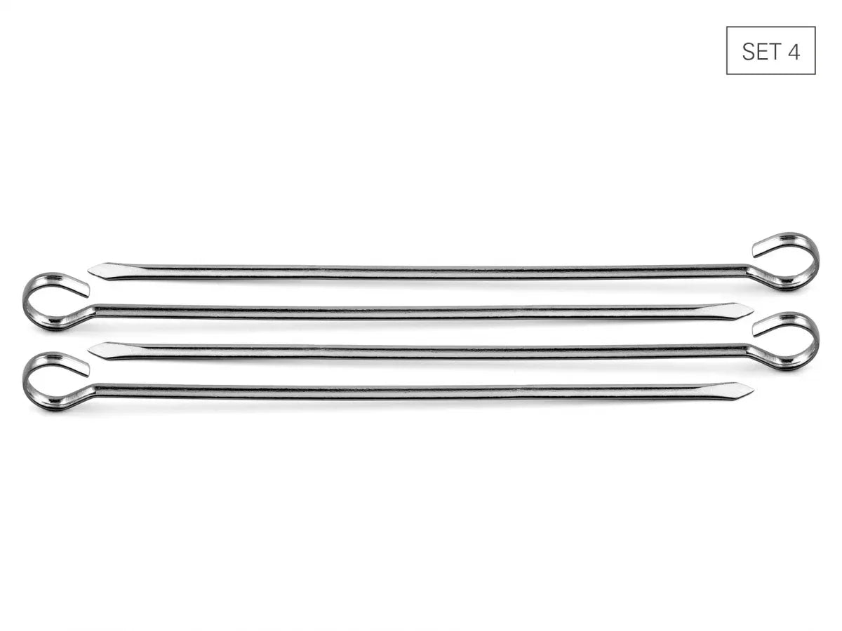 Shashlik Spiesjes RVS Karl Weis 36cm Set 4 | BBQ Grillspiesjes - Dahomy.nl