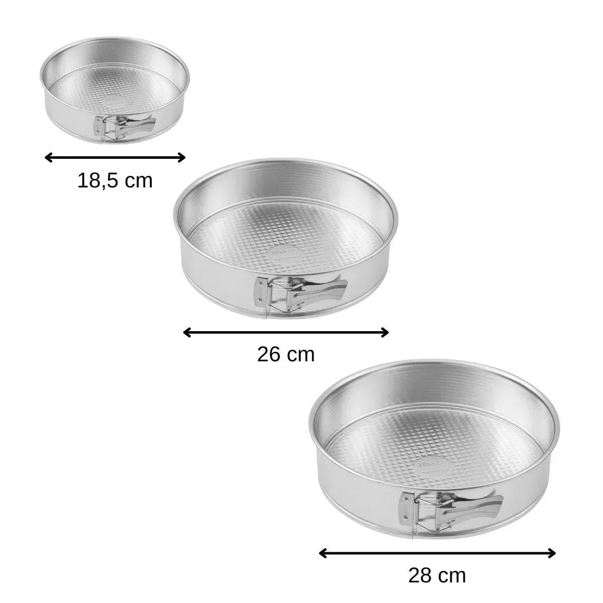 Zenker Set van 3 Springvormen - Perfect voor Taarten en Desserts - Dahomy.nl