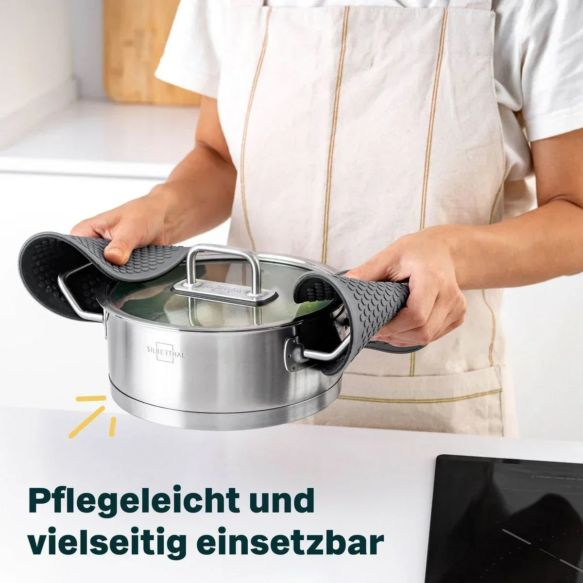 Magnetische Onderzetter Silicone – Silberthal Panonderzetter met Magneet - Dahomy.nl