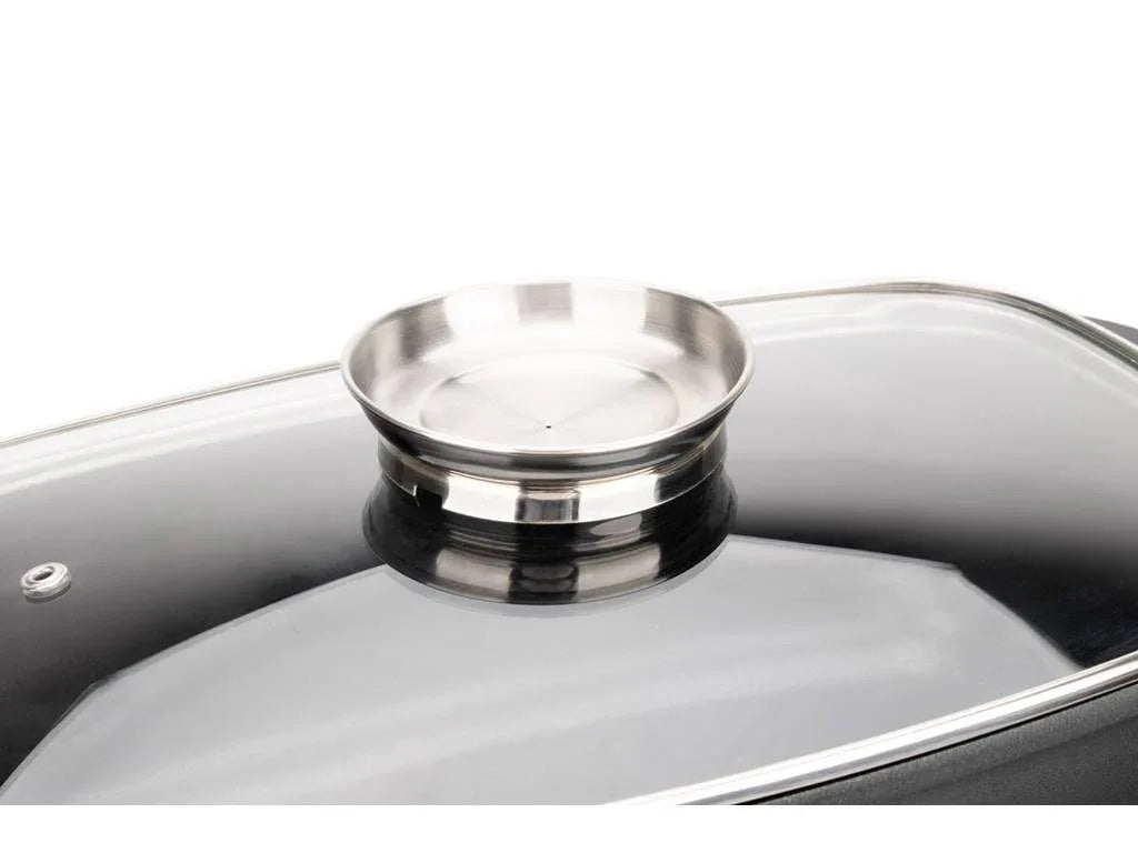Braadpan Rechthoekig Swiss Pro+ 32cm | Deksel Inductie | Antiaanbak - Dahomy.nl