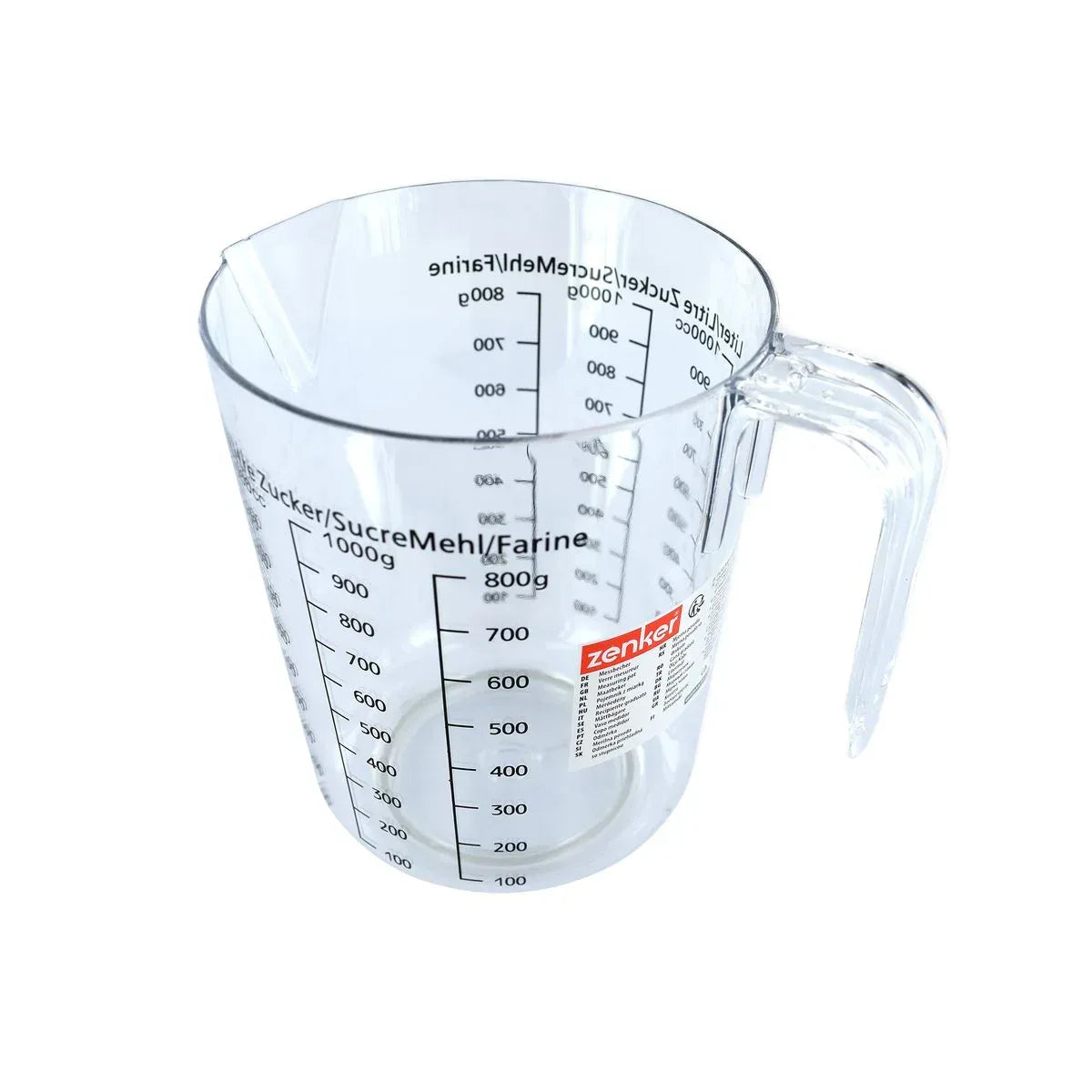Maatbeker Zenker 1L Smart Pastry | Schaalverdeling | Nauwkeurig - Dahomy.nl