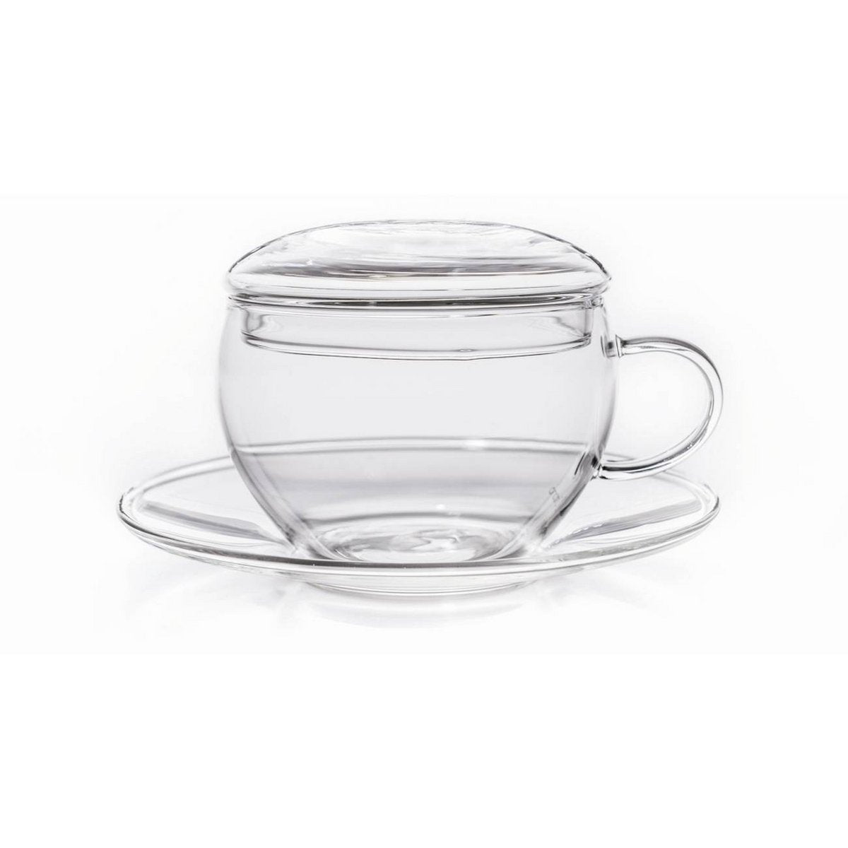 Handgemaakte Creano theeglazen 200ml met schotel perfect voor cappuccino en latte macchiato