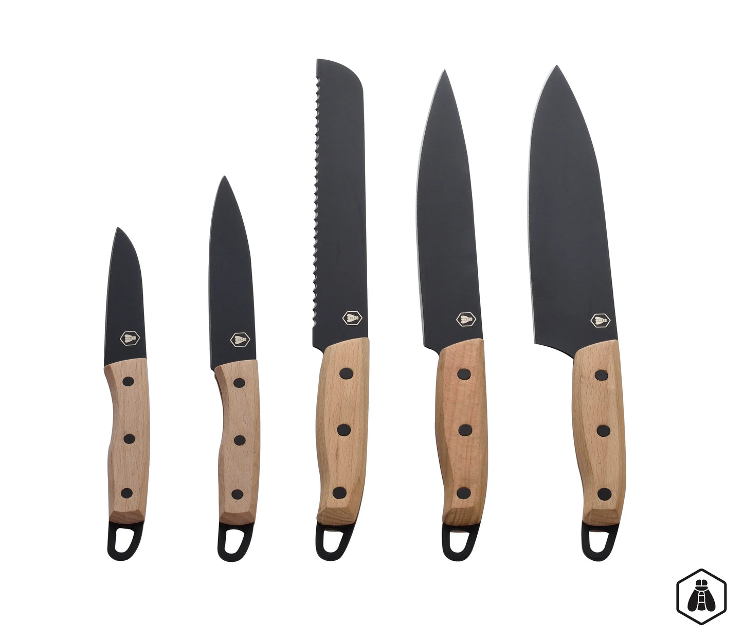 Keukenmessen Set Laguiole 5-delig | Frans Premium | Compleet - Dahomy.nl
