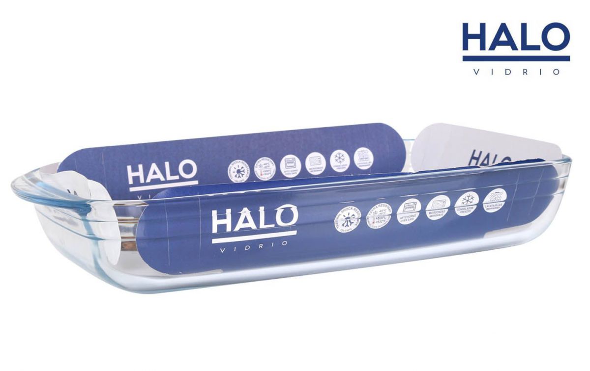 Glazen ovenschaal rechthoekig 3000 ml hittebestendig glas