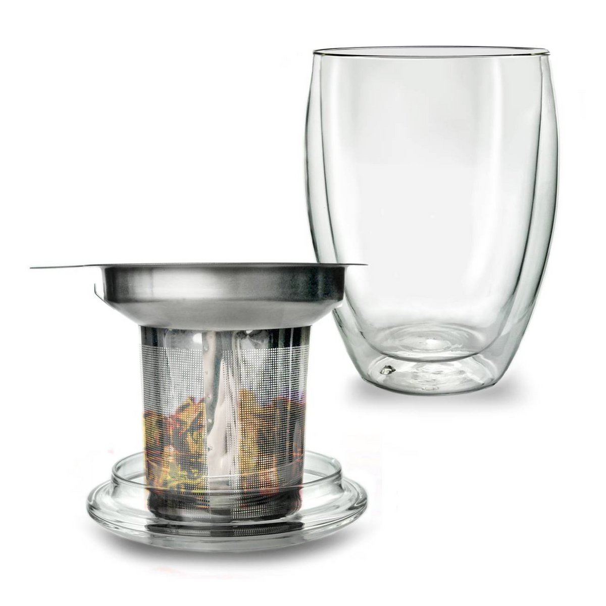 Creano all-in-one theeglas 400ml voor warme en koude dranken
