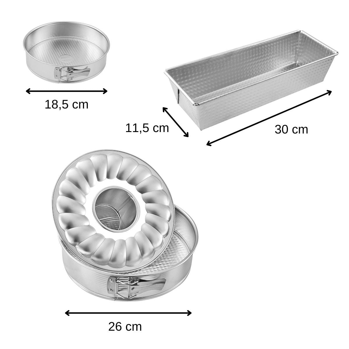 Zenker bakvormen afmetingen en specificaties