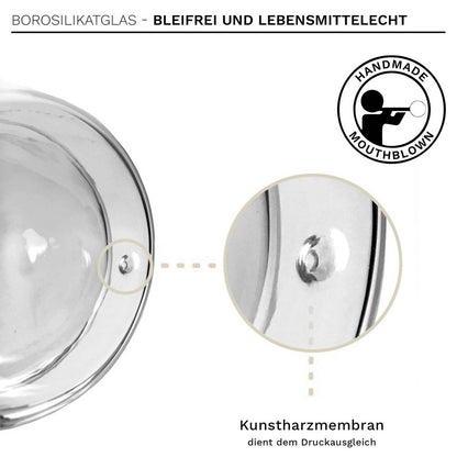 Creano Hummi thermoglazen set 6 stuks vaatwasserbestendig met zwevend drankje-effect

