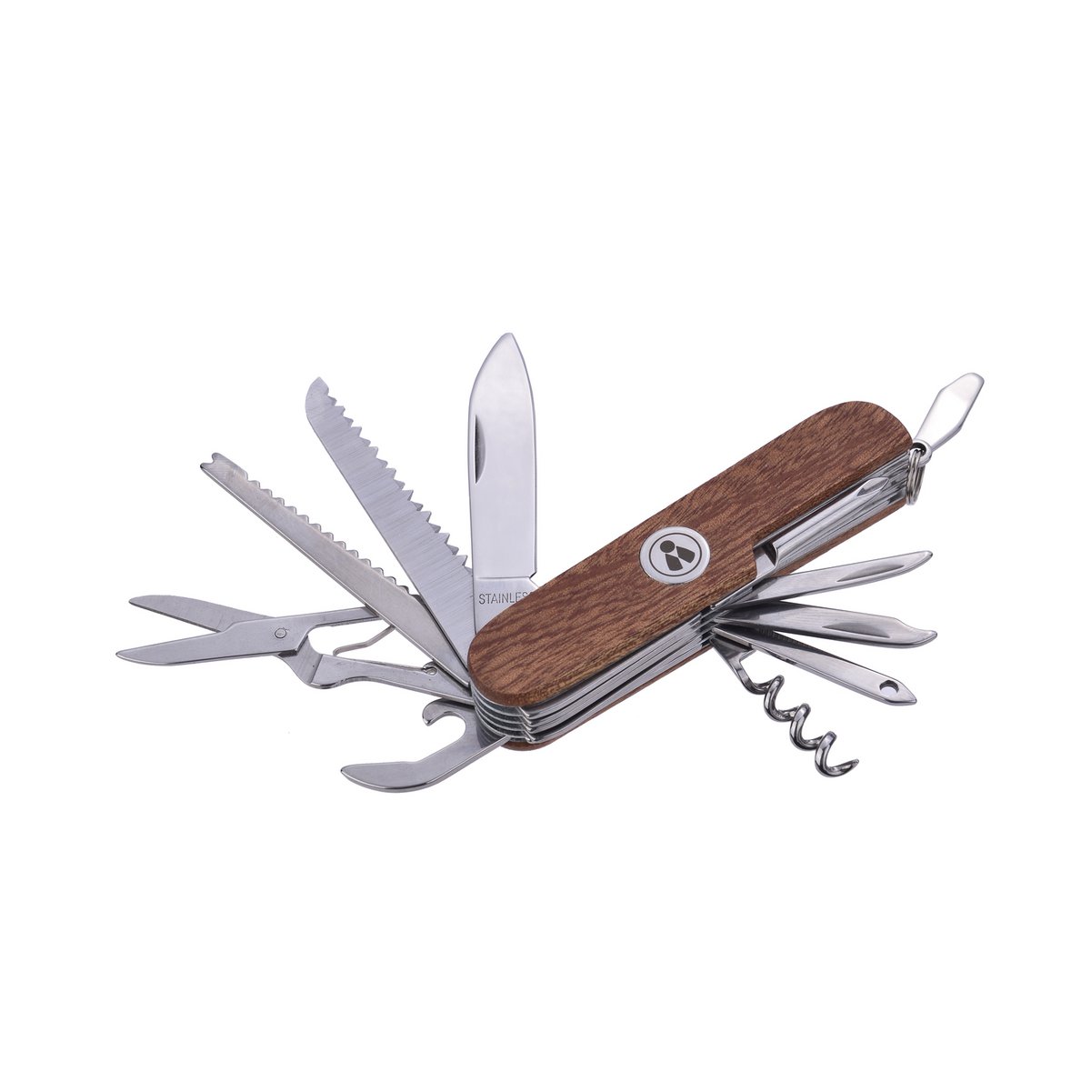 Laguiole Heritage Multifunctioneel Zakmes – Rood Sandelhout – 11 Functies