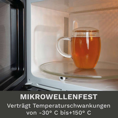 reano theeglas magnetronbestendig - vaatwasserbestendig theeglas 400ml
