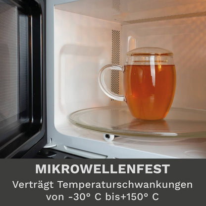 reano theeglas magnetronbestendig - vaatwasserbestendig theeglas 400ml
