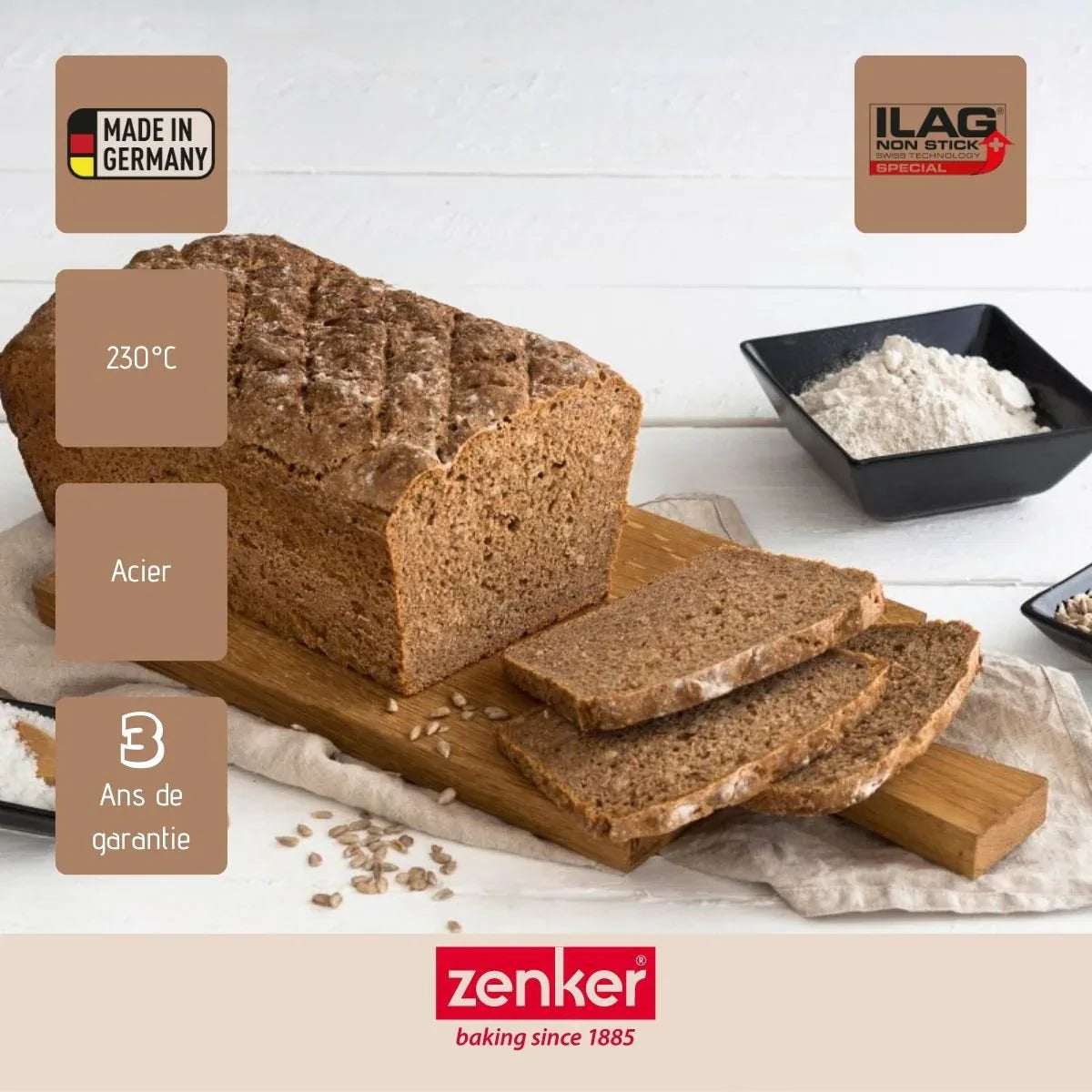 Cakevorm Zenker 25cm Pure | Antiaanbaklaag | Perfecte Taarten - Dahomy.nl