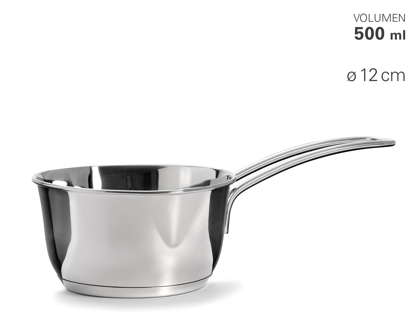 Karl Weis Boterpannen Set - 3-delig - RVS Steelpannen met Schenktuit - 300ml, 500ml & 1L