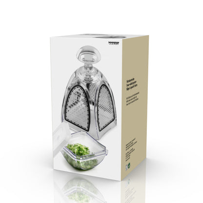 Grote doosrasp Karl Weis in geschenkdoos - professionele kaasrasp en groenterasp met ergonomische knop
