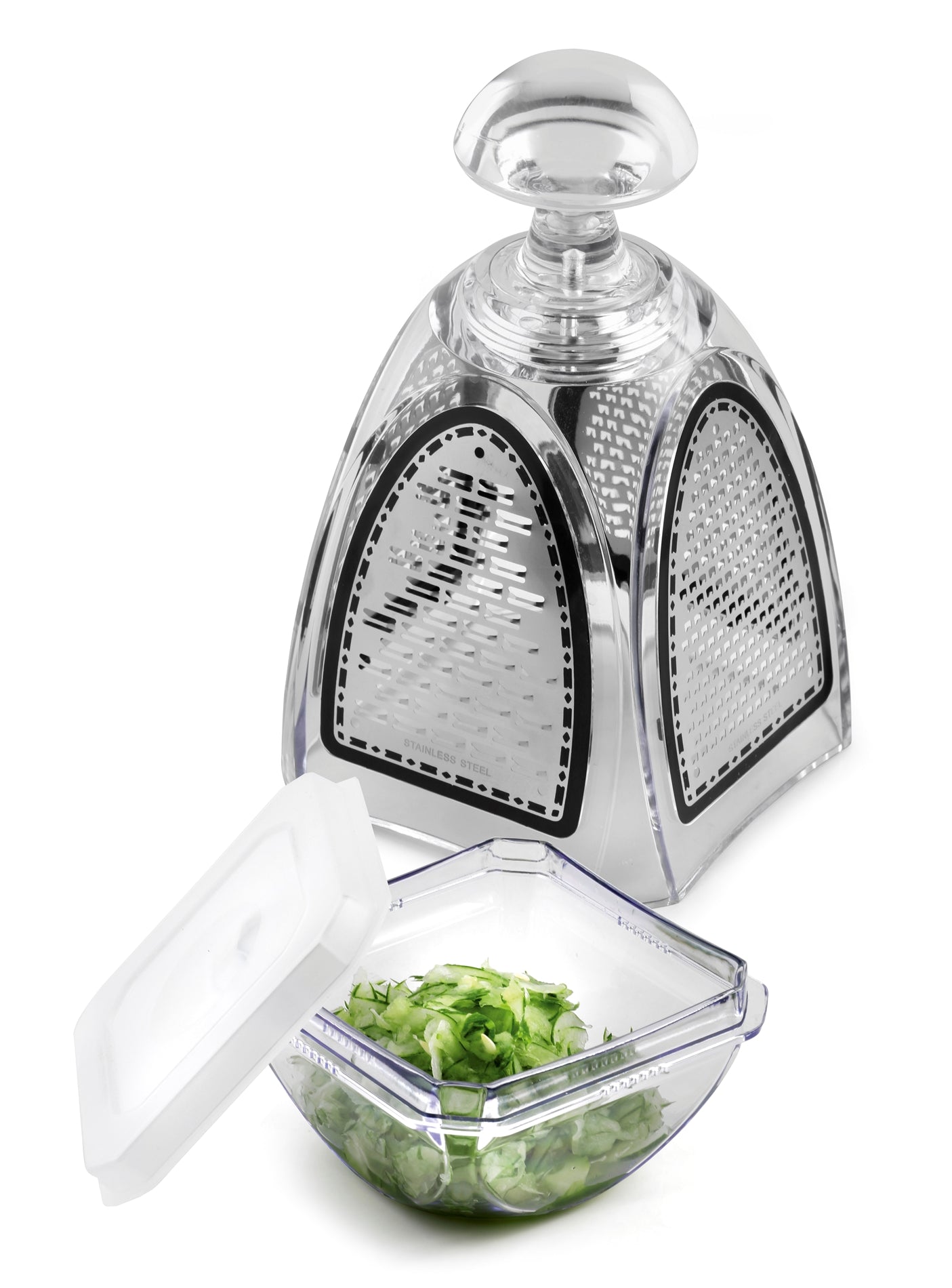 Karl Weis 4-zijdige doosrasp met ultrascherpe raspvlakken - multifunctionele keukenrasp detail
