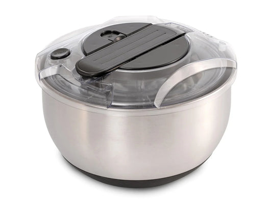 zilveren sladroger met zwart deksel