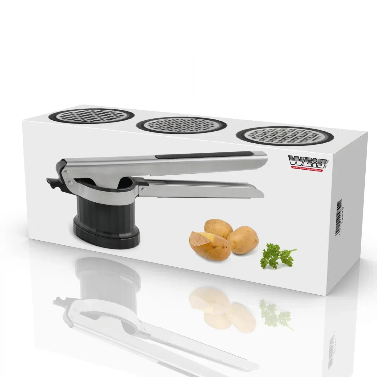 Pureepers RVS Karl Weis 32cm | Fruitpers 3 Gatdiameters | Made in Germany - Dahomy.nl
