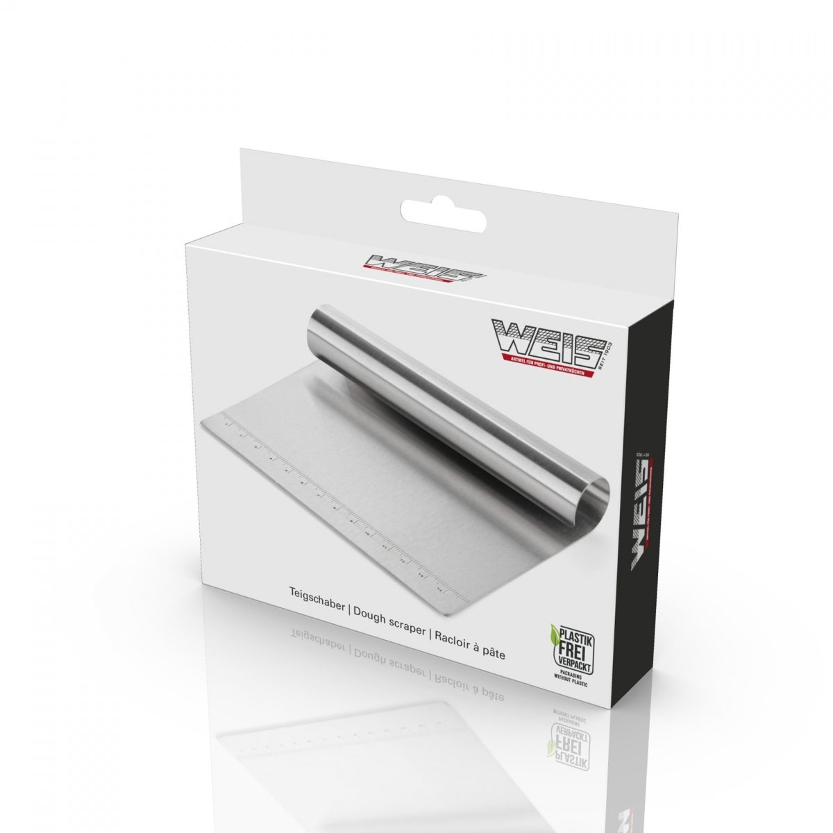 Karl Weis deegkar roestvrij staal detail schaalverdeling en scherpe rand
