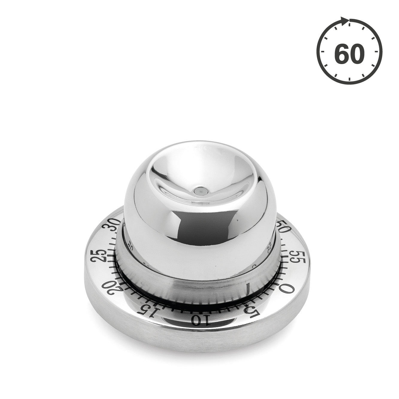 Keukentimer 60 minuten met geïntegreerde eierprikker RVS - Karl Weis multifunctioneel keukengereedschap
