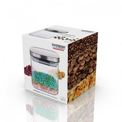 Karl Weis bewaarcontainer bamboe deksel met siliconen ring in verpakking
