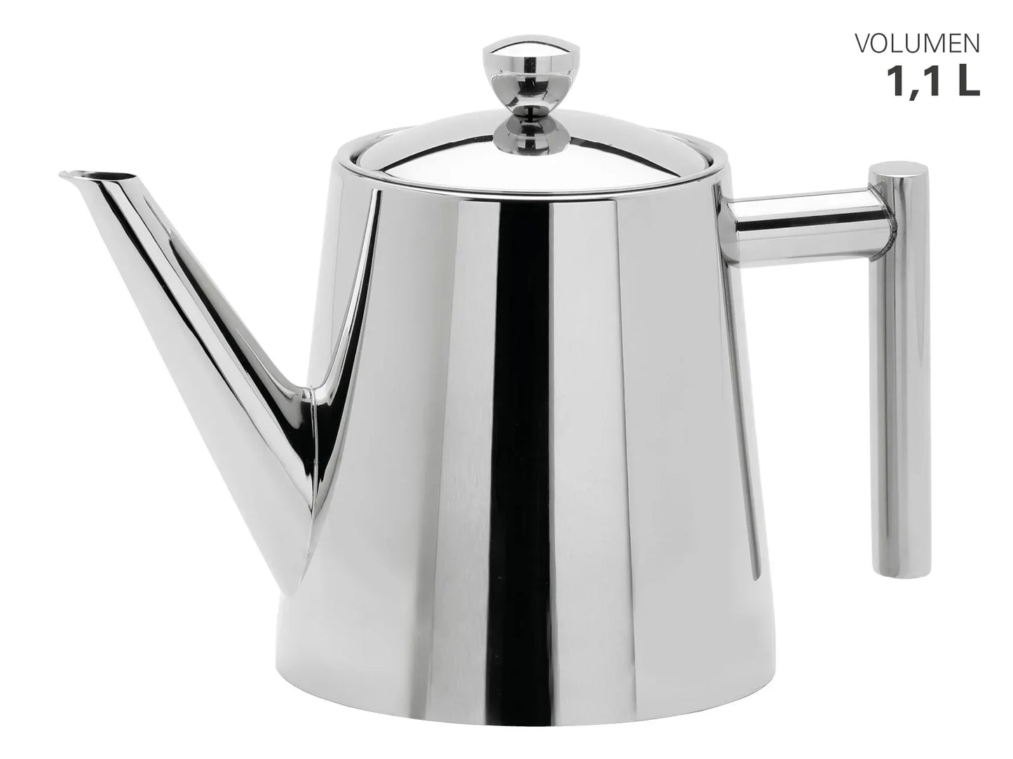 Theepot RVS 1100ml Theefilter – Druppelvrij Hoogglans | Karl Weis - Dahomy.nl