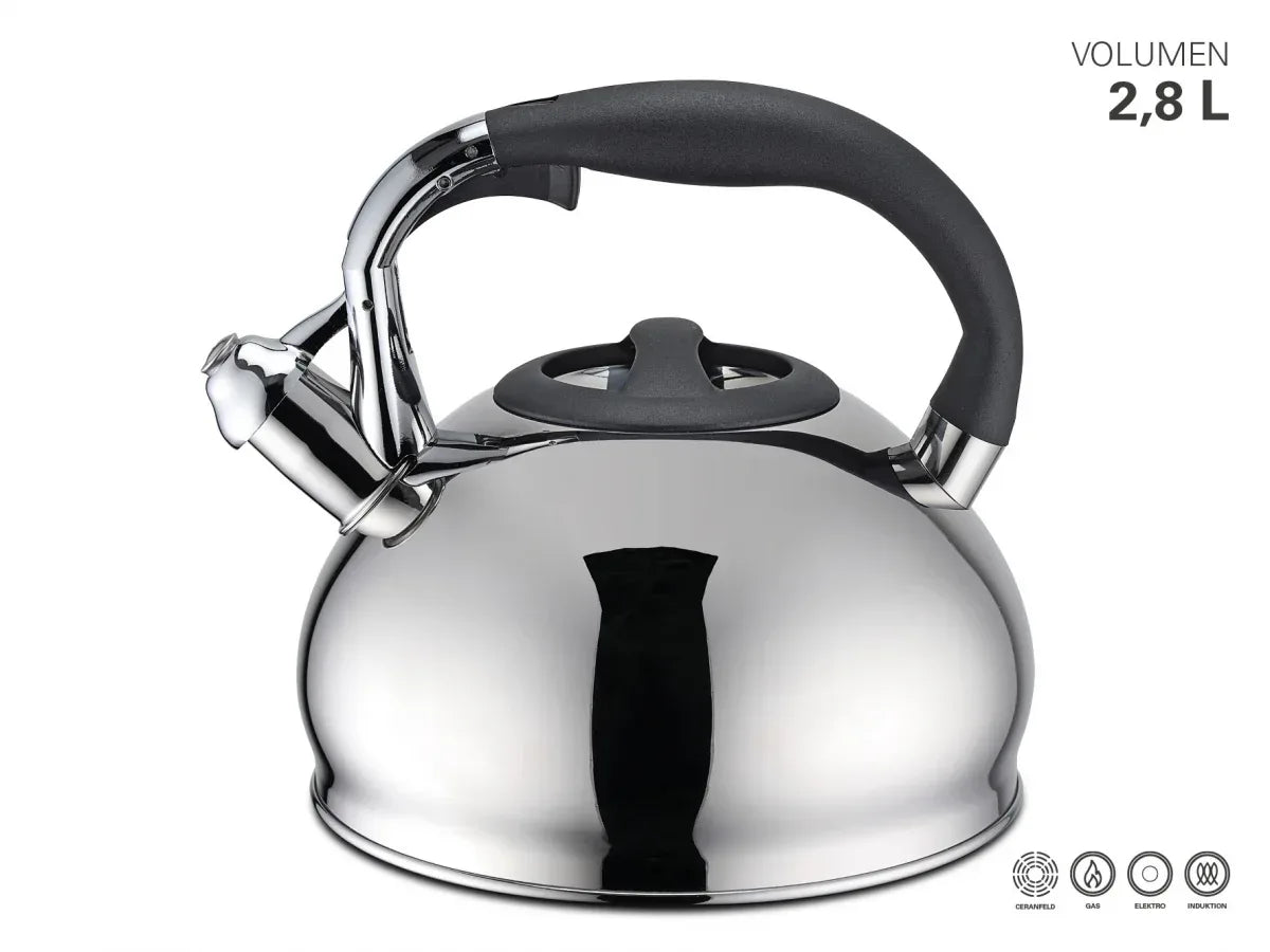 Fluitketel RVS Karl Weis 2,8L | Inductie | Waterkoker Fluitje - Dahomy.nl