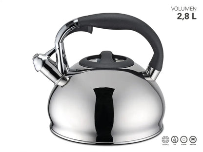 Fluitketel RVS Karl Weis 2,8L | Inductie | Waterkoker Fluitje - Dahomy.nl