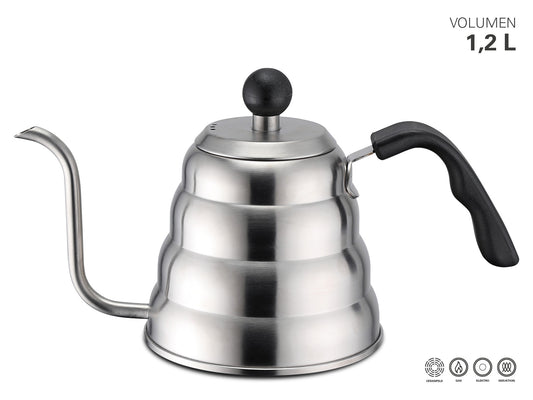 Waterkoker Precisietuit 1,2L RVS Inductie - Karl Weis Pour Over Koffieketeltje