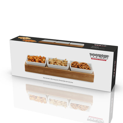 Karl Weis serveerset in klassieke geschenkdoos - perfect cadeau voor serveren dips sauzen en snacks
