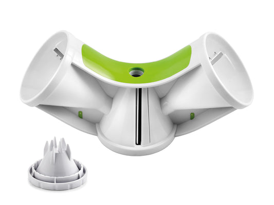 Karl Weis drievoudige spiraalsnijder wit groen met Japans messenstaal - groentesnijder