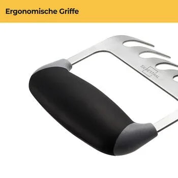 RVS Pulled Pork Klauwen met ergonomisch handvat