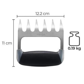 RVS Pulled Pork Klauwen met ergonomisch handvat