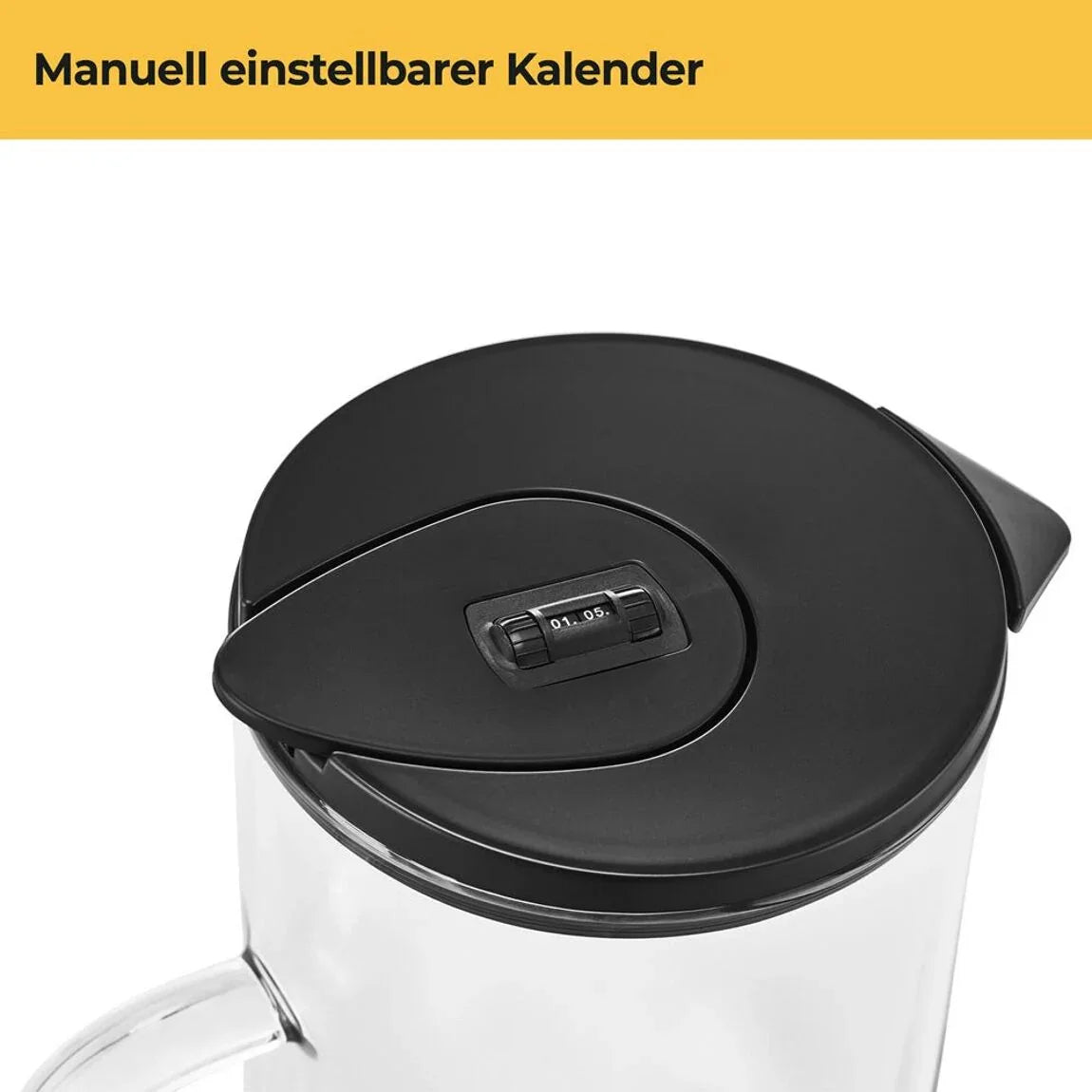 Glazen Filterkan van 2,7 liter, ideaal voor smakelijk en gezond drinkwater. Verminder verontreinigingen zoals chloor en calcium met onze BPA-vrije filterpatronen.