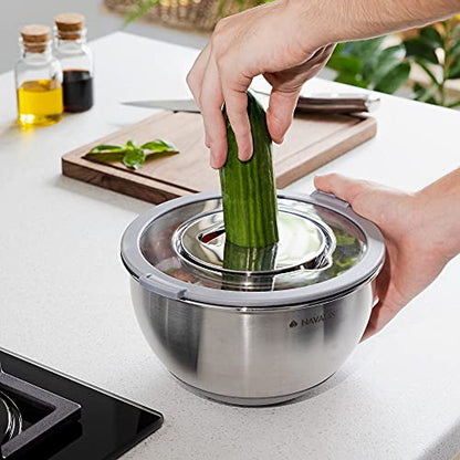 Navaris raspen set 3 stuks fijn grof en julienne voor kaas groenten fruit