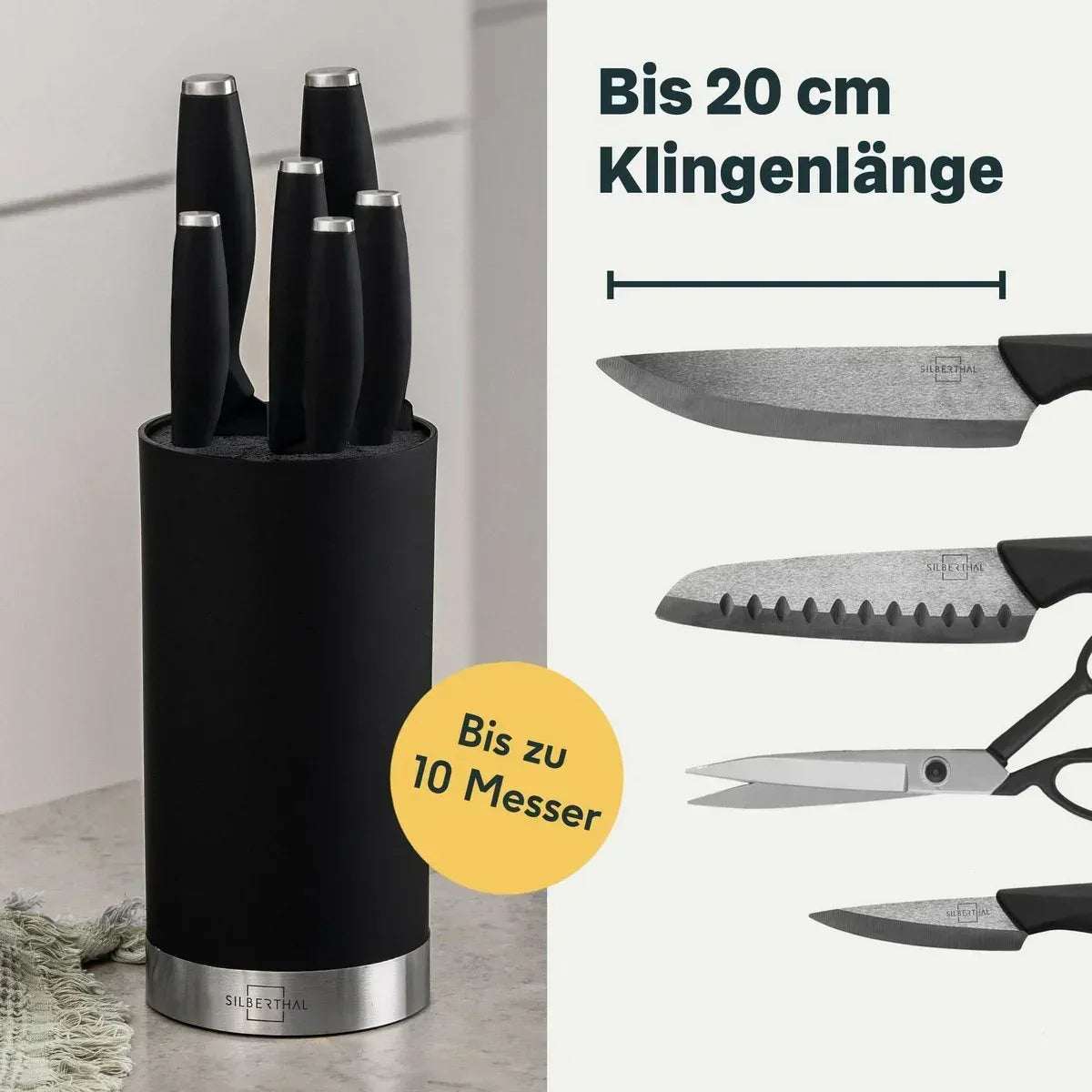 Messenblok Universeel Silberthal | Zonder Messen | Elegant Design - Dahomy.nl