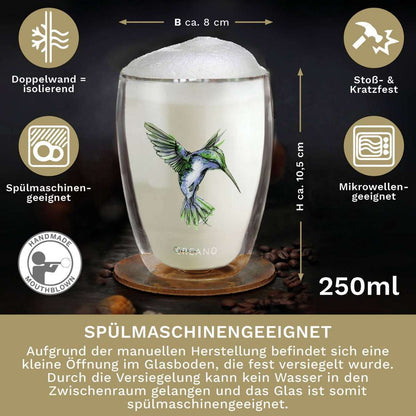 Thermoglazen 250ml set van 6 vaatwasmachinebestendig in geschenkverpakking
