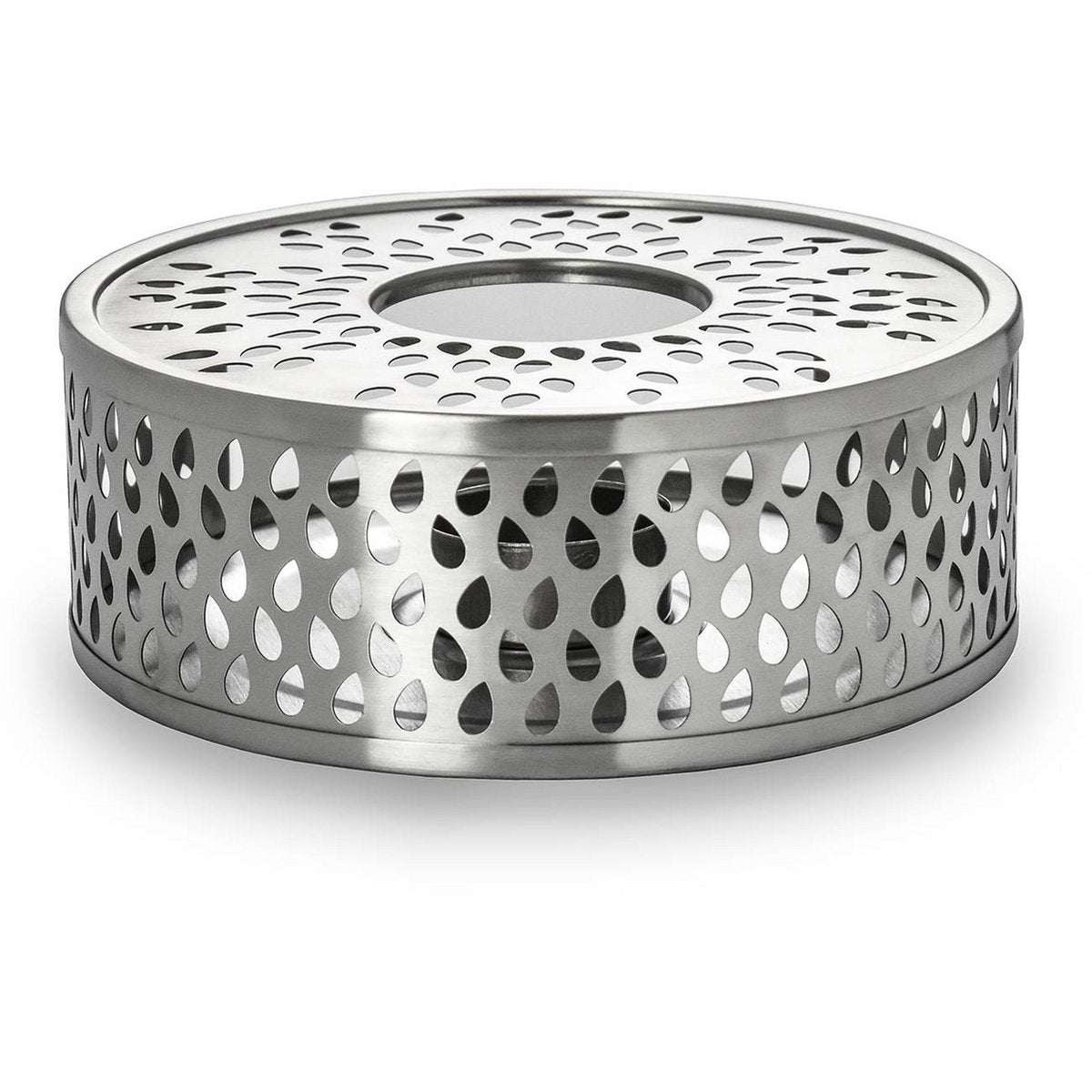 Creano Leaf theepot warmer roestvrij staal met theelichthouder zilver
