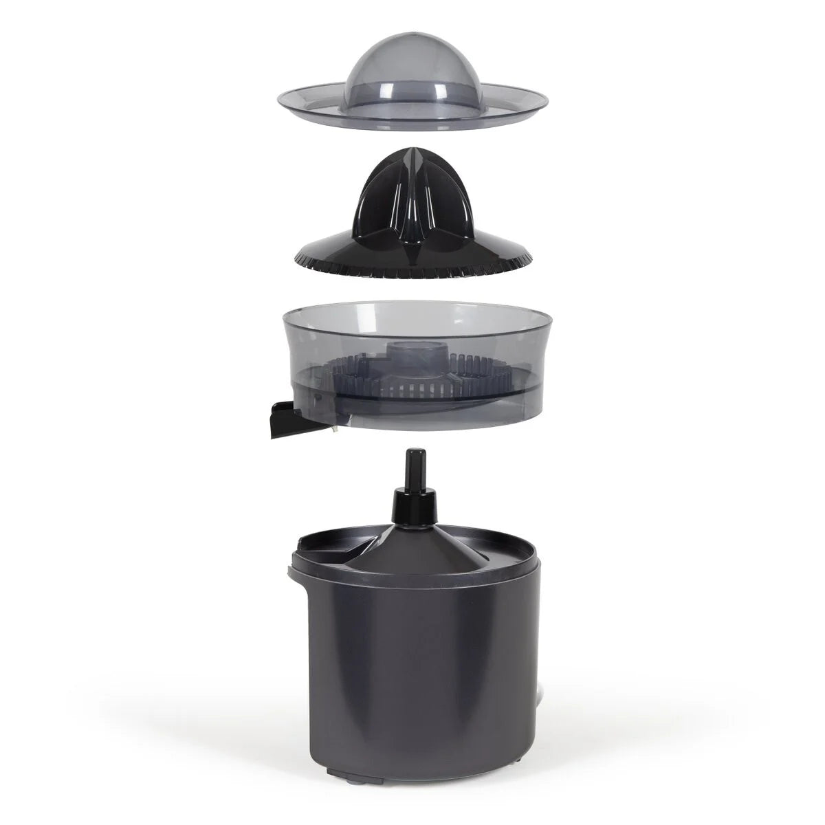 Livoo citruspers zwart detail onderdelen kegel verwijderbaar accessoires
