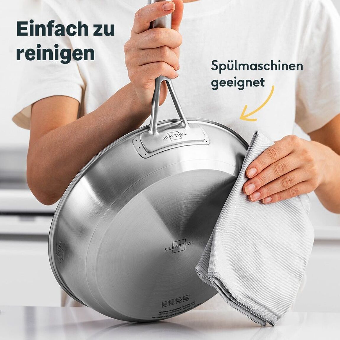 Siberthal koekenpan hoogwaardig RVS - eenvoudig reinigen