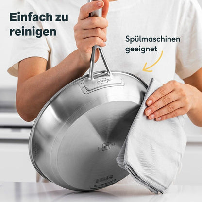 Siberthal koekenpan hoogwaardig RVS - eenvoudig reinigen