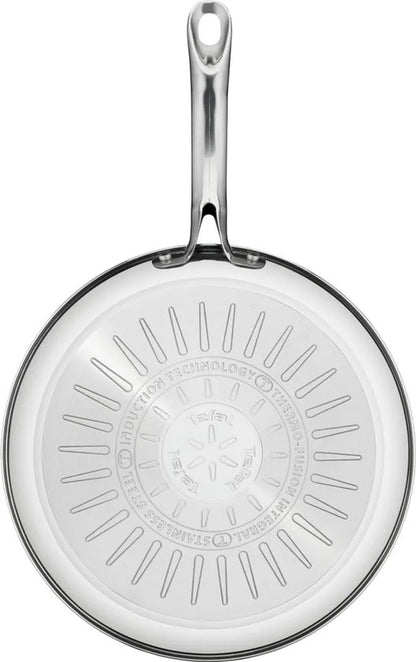 Tefal Infinite koekenpan 24 cm achterkant roestvrij staal PFOA-vrij inductie geschikt.