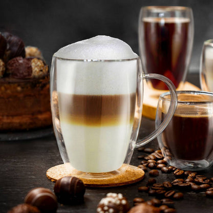 Creano thermoglazen met ergonomisch handvat van hittebestendig borosilicaatglas

