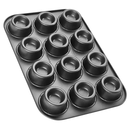 Bakvorm Rum Baba Zenker 12 Stuks | Mini Savarins | RVS Teflon - Dahomy