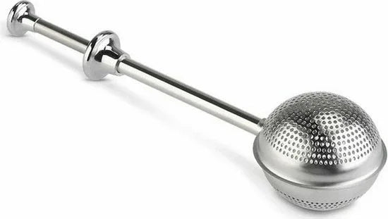 Theefilter RVS 18,5x5cm Knop | Losse Thee Infuser | Quttin - Dahomy.nl