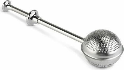 Theefilter RVS 18,5x5cm Knop | Losse Thee Infuser | Quttin - Dahomy.nl