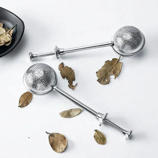 Theefilter RVS 18,5x5cm Knop | Losse Thee Infuser | Quttin - Dahomy.nl