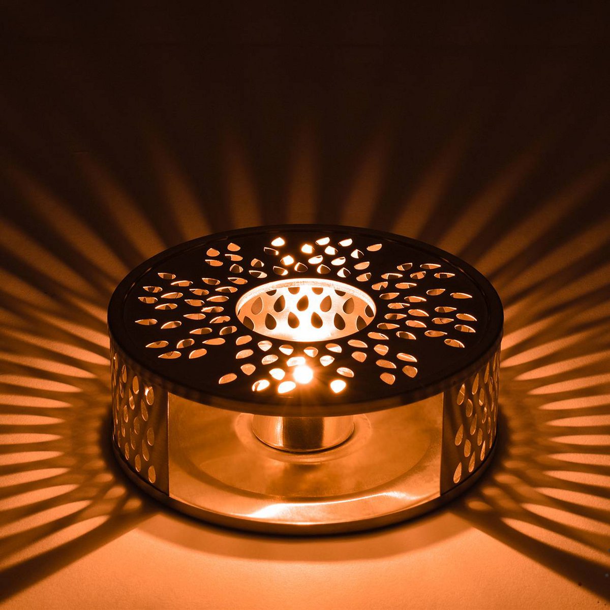 Creano theepot warmer met theelichthouder stevig en rammelvrij
