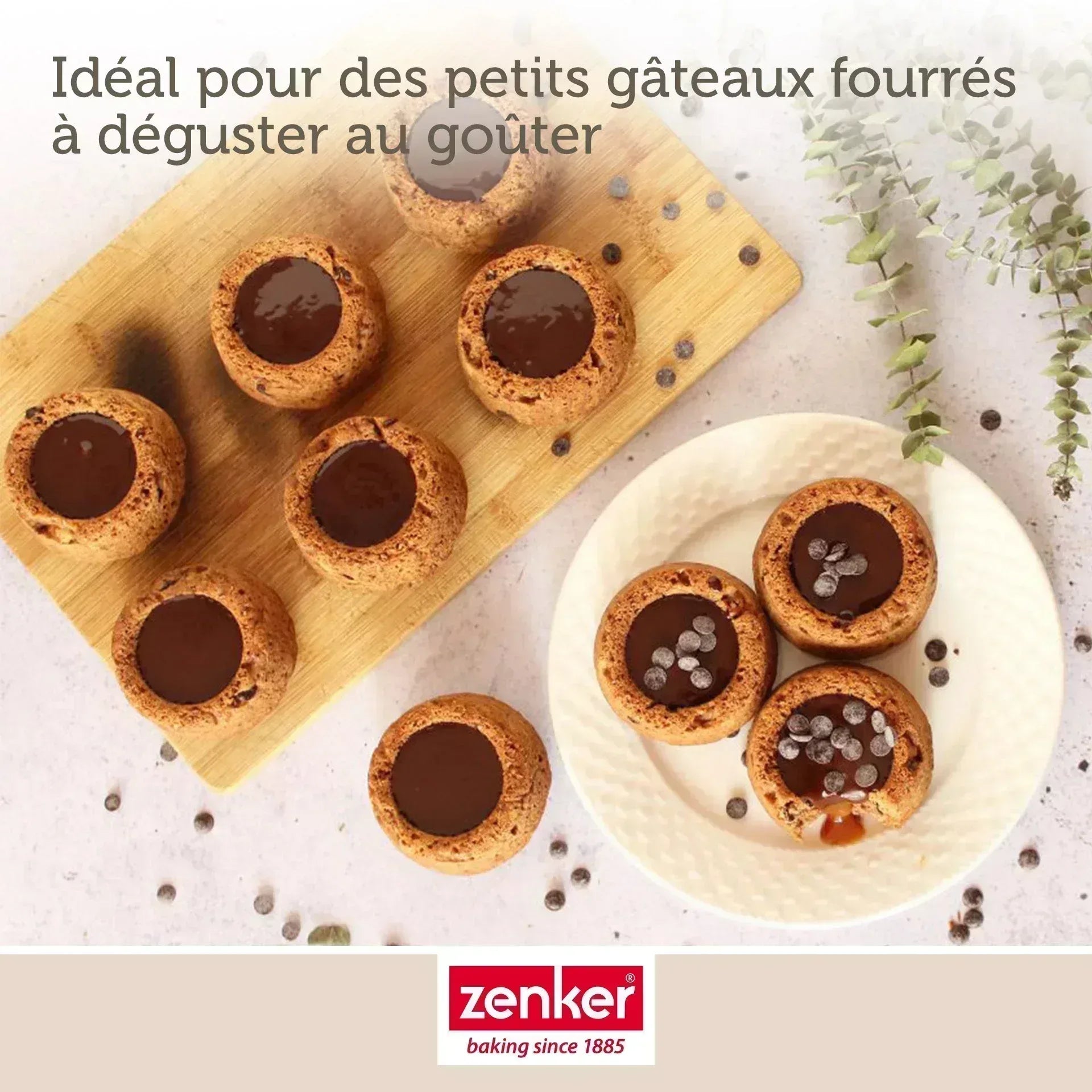 Bakvorm Rum Baba Zenker 12 Stuks | Mini Savarins | RVS Teflon - Dahomy