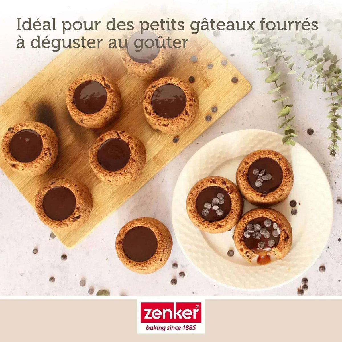 Bakvorm Rum Baba Zenker 12 Stuks | Mini Savarins | RVS Teflon - Dahomy.nl