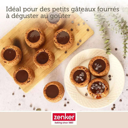Bakvorm Rum Baba Zenker 12 Stuks | Mini Savarins | RVS Teflon - Dahomy.nl